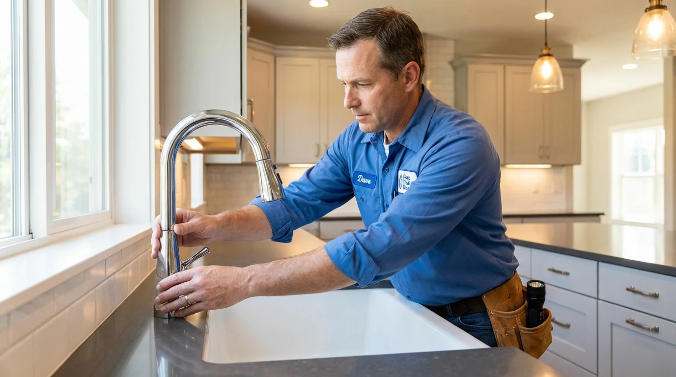 Kitchen faucet installation by Johns Plumbing LLC in Holyoke
